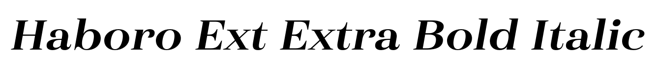 Haboro Ext Extra Bold Italic